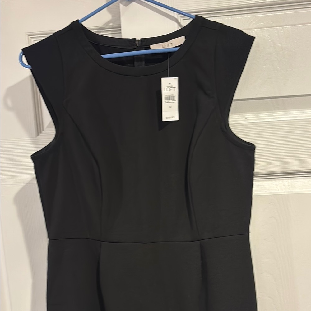 LOFT Classic Black Midi Dress